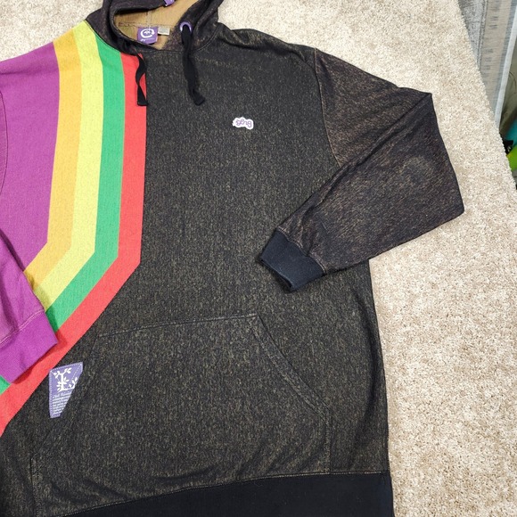 Lrg Lifted‎ Research Group 2XL Hoodie Colorblock Pullover Rainbow Purple - Picture 8 of 15